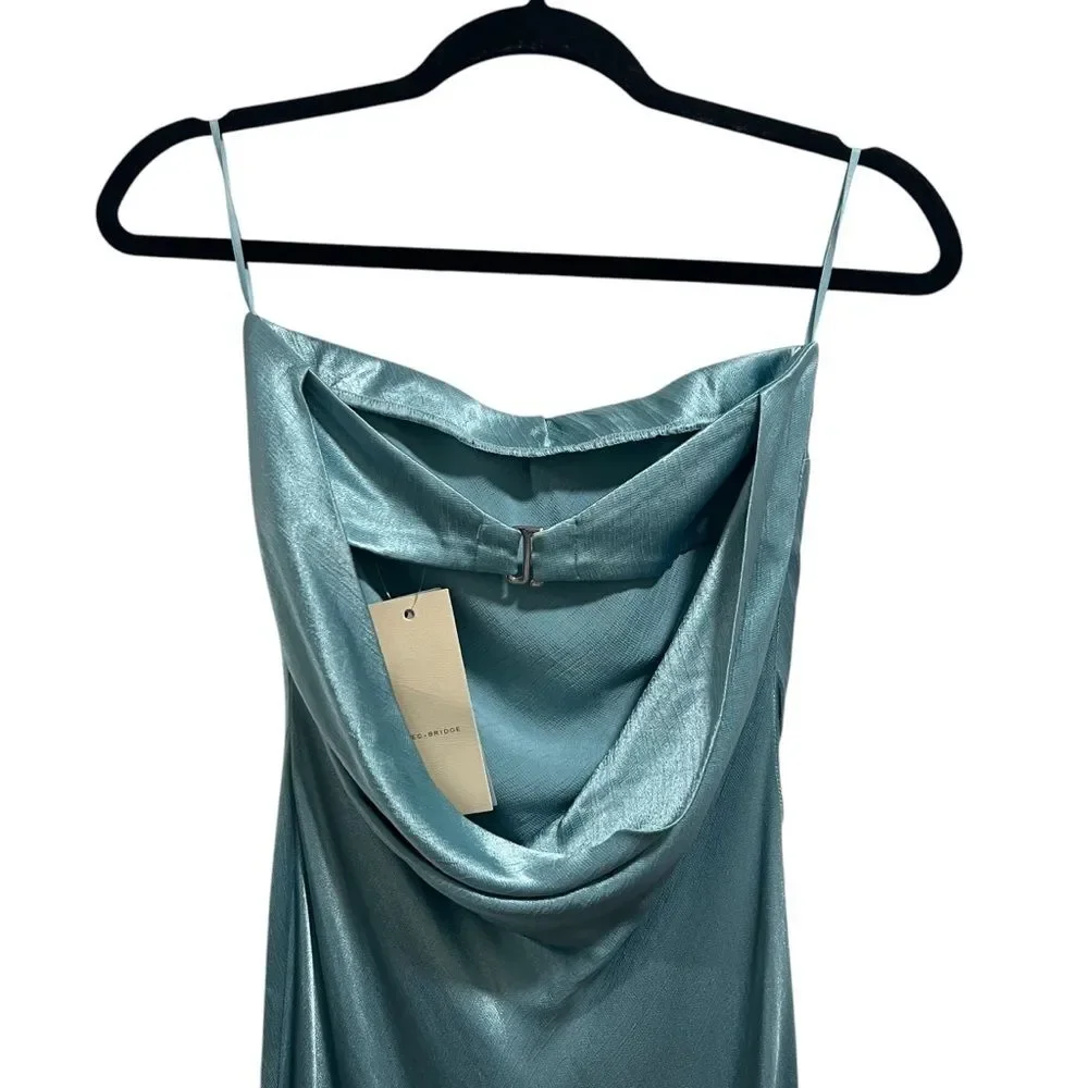 NEW NWT Bec + Bridge Moon Dance Strapless Maxi Dress Seaspray Blue